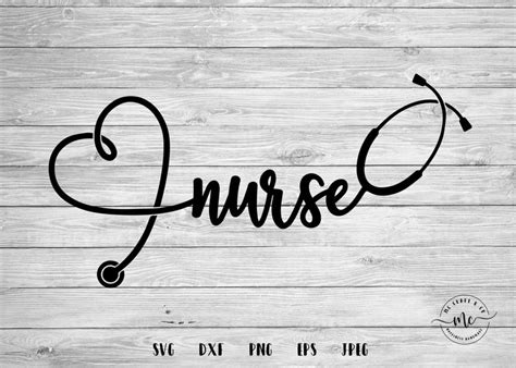 Nurse Life Svg Nurse Svg Stethoscope Heart Nursing Etsy