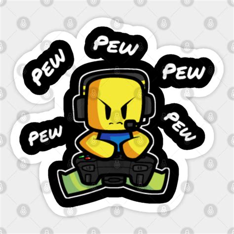 Roblox Gamer Noob Pew Gaming Birthday T For Kids Roblox Sticker