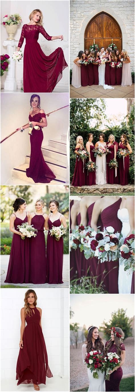 Bridesmaid Dresses 20 Breathtaking Burgundy Bridesmaid Dresses For