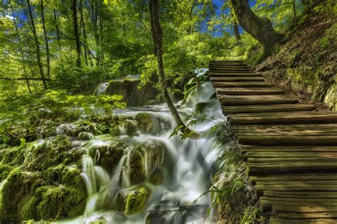 Plitvice Lakes National Parkcroatia Waterfalls Hd Wallpaper Rare