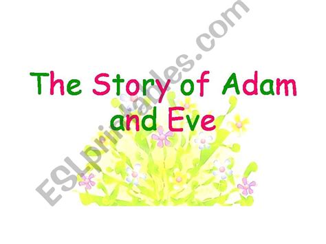 Esl English Powerpoints Story Of Adam And Eve
