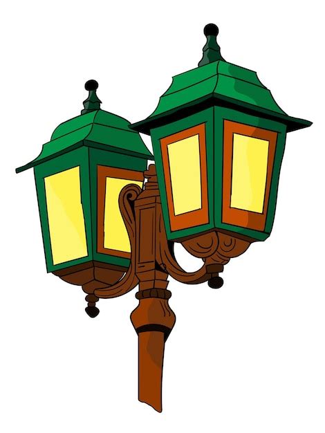 Premium Vector Vintage Street Lamp Illustration