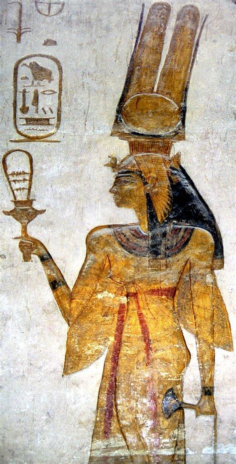 Nefertari Wife Of Ramesses Ii Holding A Sistrum Ancient Egyptian Art Ancient Egypt Art