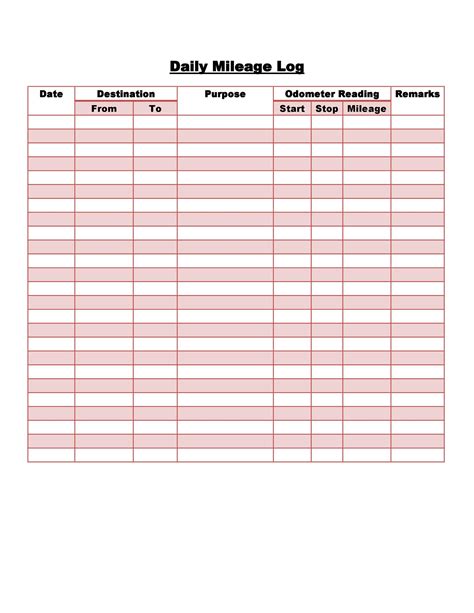 Mileage Tracker Sheet FREE Sample Tracking Forms In PDF MS Word MS Excel DocTemplates