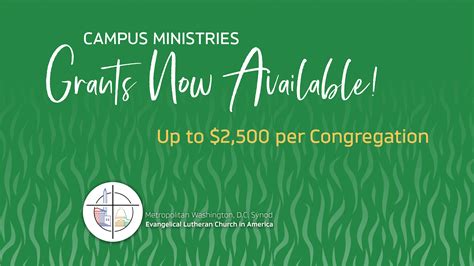 Campus Ministry Grants Now Available Metro Dc Elca