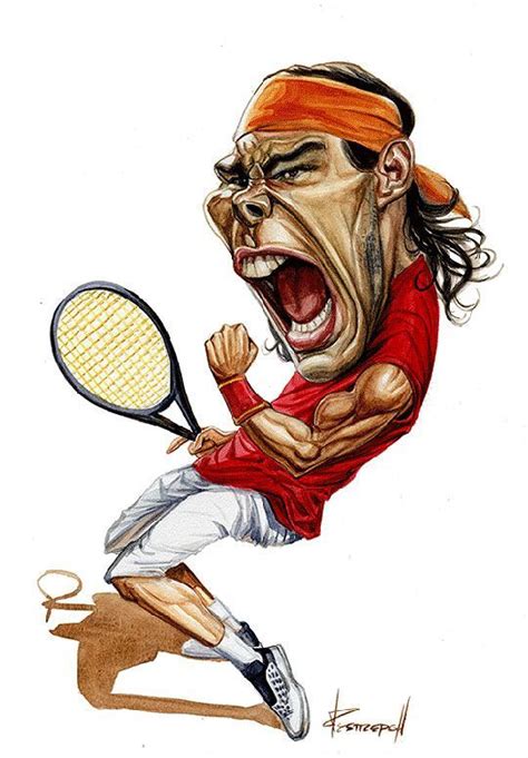 Rafael Nadal | Funny caricatures, Caricature, Celebrity caricatures