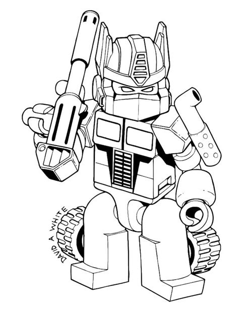 Cute Optimus Prime Of Trasformers Coloring Page  Download & Print