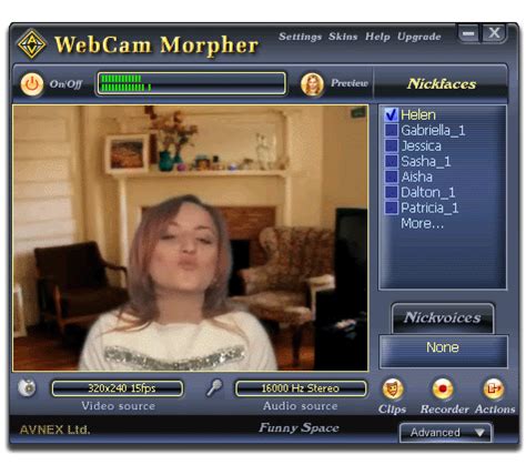 Tinychat is easy and free video chat rooms for all. AV Webcam Morpher - The creative webcam chat software for ...