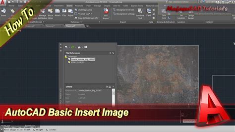 insert image in autocad permanently autocad space