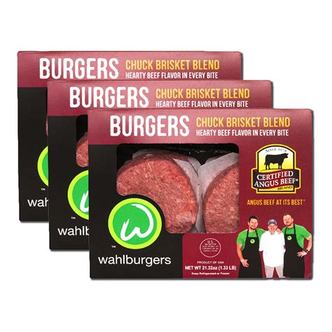 Wahlburgers Certified Angus Beef Chuck Brisket Blend 3 Pack