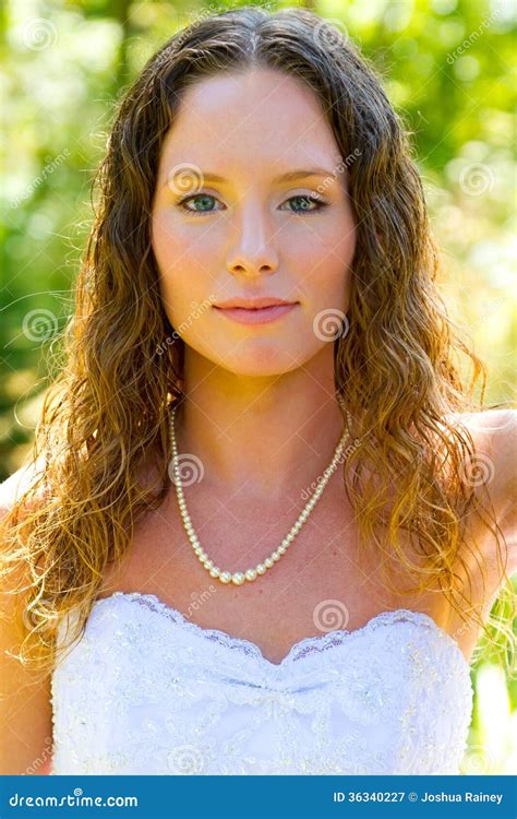 Beautiful Bride In Wedding Dress Stock Image Image Of Dresses Bridal 36340227