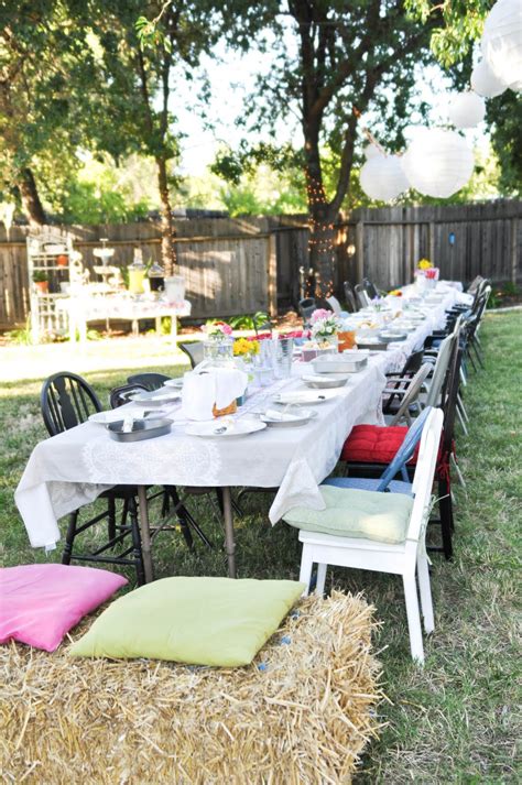 Place your dining below it. Domestic Fashionista: Country Backyard Birthday Party