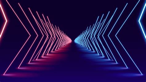 Abstract Neon Lights Animated Vj Loop Background Video Glowing Lines