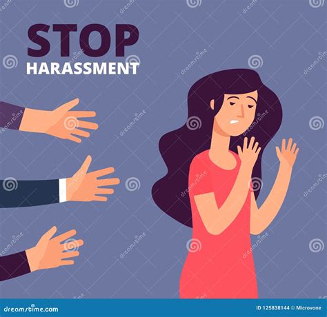 Sexual Harassment In Workplace Assault And Abuse Behavior Vector