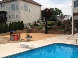 If you are the athletic type. Pictures of Backyard Courts with a Pool and Basketball Court