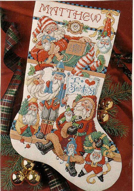 Kooler Design Studio I Love Santas Stocking Christmas Cross Stitch