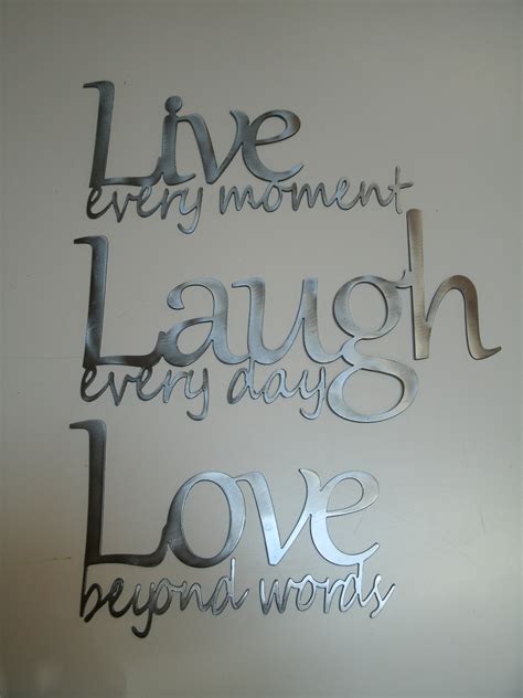 Check spelling or type a new query. Live Laugh Love Metal Wall Art Polished Steel