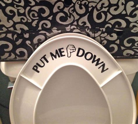 Put Me Down Toilet Seat Decal Sticker