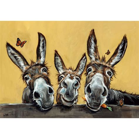 Louise Brown Spring Donkeys Canvas