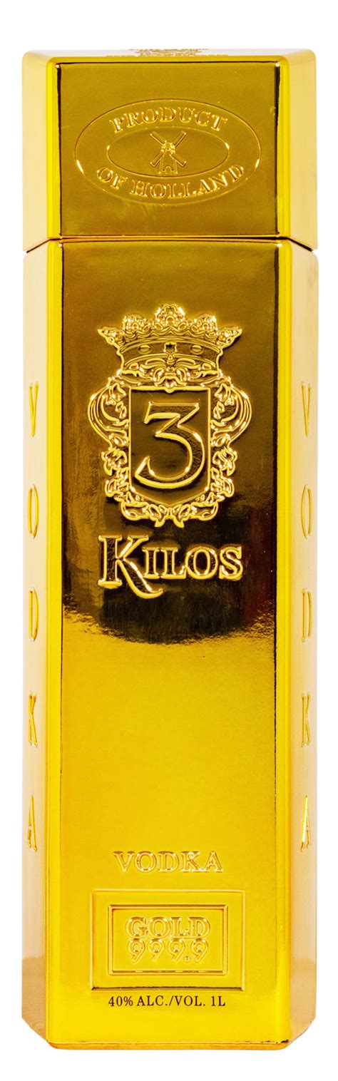 3 Kilos Gold Vodka 1 Liter 40 Vol Conalco Spirituosen