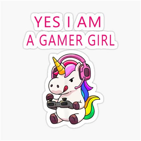 Yes I Am A Gamer Girl Sticker By Berhavas Redbubble
