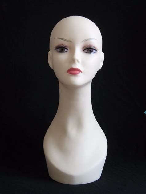 Realistic Plastic Female Mannequin Manikin Dummy Head For Hatnecklace