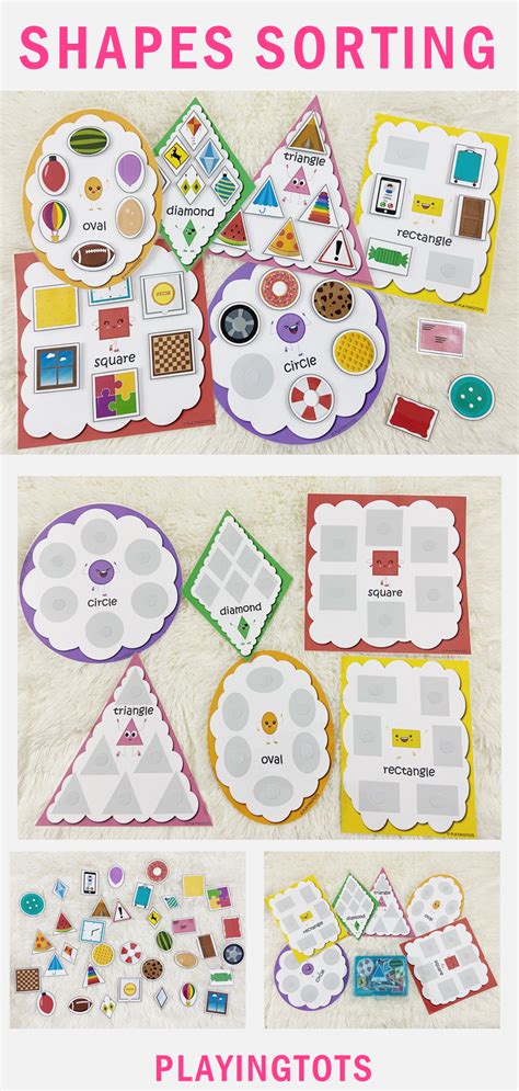 Shapes Pictures Sorting Activity Printable Sort By Shape Etsy Shape
