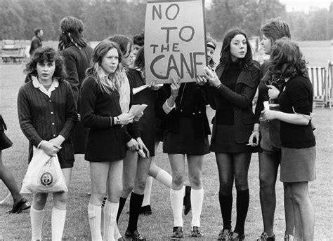 British Schoolgirls Protesting Against Caning In Schools At Hyde Park