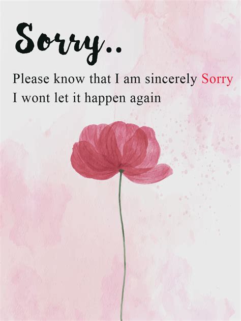 Handmade Apology Card Pink Floral Blank Inside To Say Im Sorry Paper Greeting Cards