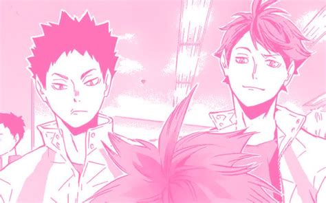 Oikawa And Iwaizumi Pink Icon Banner Pfp In 2022 Anime Anime