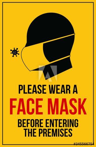 Please wearface mask sign board display 