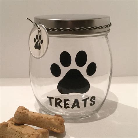 Personalized Dog Treat Jar Dog Treat Container Dog Biscuit Jar
