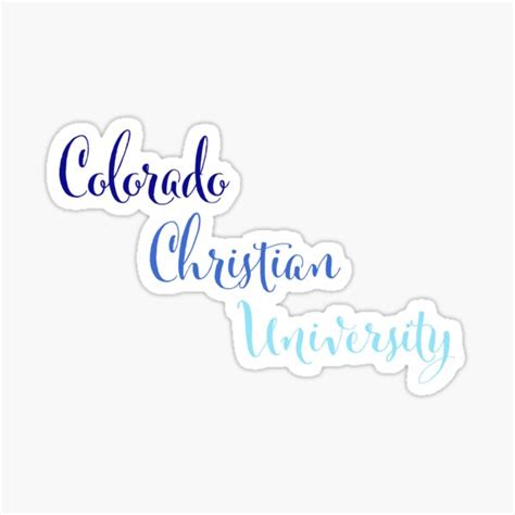 Colorado Christian University Sticker By Tarajeanne Redbubble