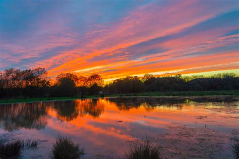 Free Images Landscape Marsh Cloud Sunrise Sunset Prairie Lake
