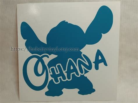 Disney Stitch Ohana Vinyl Decal