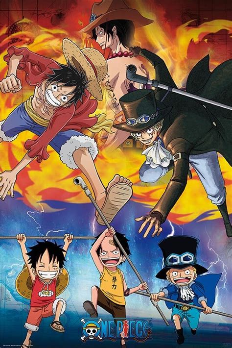 One Piece Ace Sabo Luffy Poster Affiche All Poster Chez Europosters