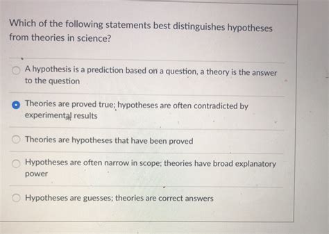 Which Statement Best Describes Scientific Theories