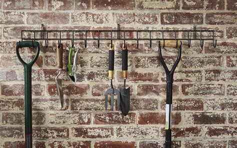 Extra Long Wall Mounted Garden Tool Storage Rack Hook Holder Organiser