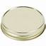 Libbey 92136 Gold Metal Drinking Jar / Mason Solid Lid  12/Pack