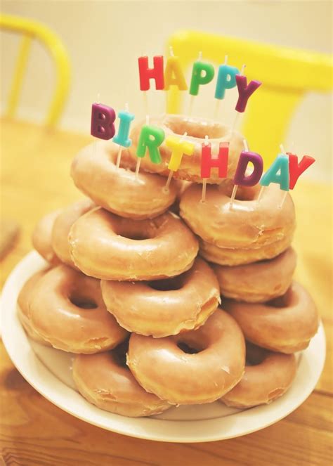 Krispy Kreme Cake New Birthday Cake Donut Birthday Cake Birthday