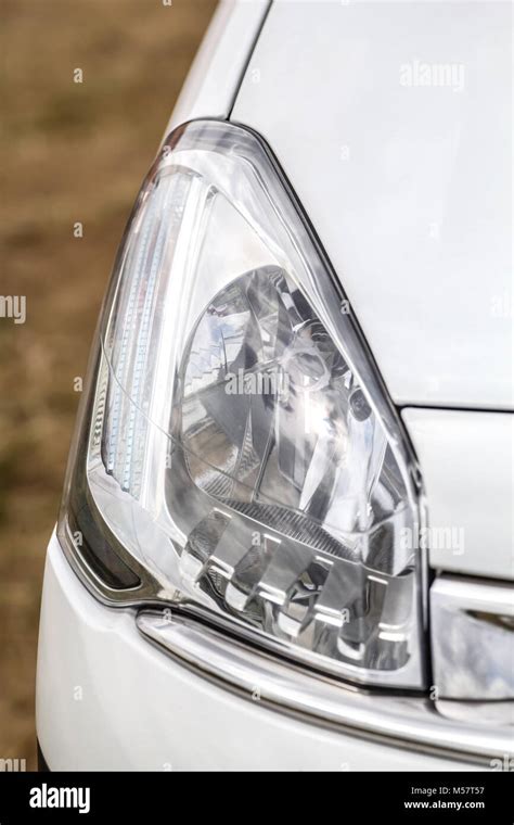 Headlight Of Modern Prestigious Car Closeup Stock Photo Alamy