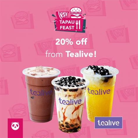 Voucher codes not posted & approved by shopback. Food Panda Tealive 20% OFF Promotion