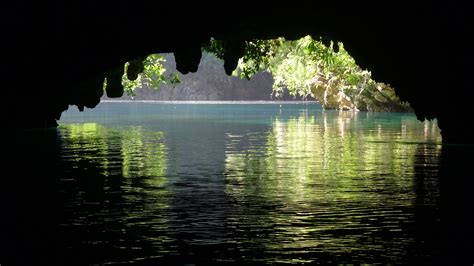 A Beautiful Hidden Lagoon Beyond An Underground Cave In