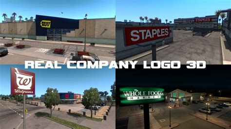 Ats Real Company Logos 3d V1 2 V 1 7 4 1 Mods Mod Für American Truck Simulator