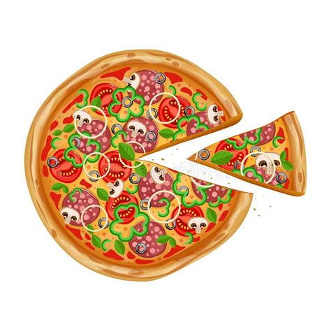 Pizza Italian Fast Food Stock Vector Illustration Of Menu 183520437