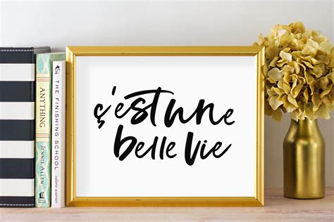 Its A Beautiful Life French Saying Printable Cest Etsy