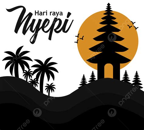 Diseño De Hari Raya Nyepi En Elementos Vectoriales Png Día Silencioso