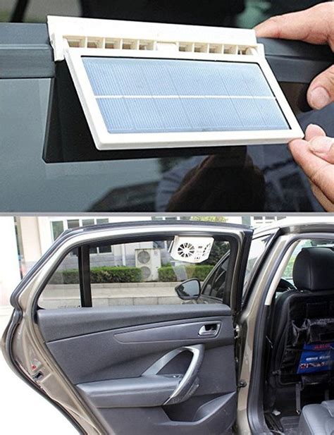 Car Fan Sansido Solar Powered Auto Car Frontrear Window Built In