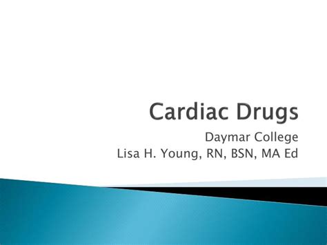 Ppt Cardiac Drugs Powerpoint Presentation Free Download Id2325373