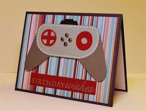Masculine Handmade Birthday Card Video Game Geek Birthday